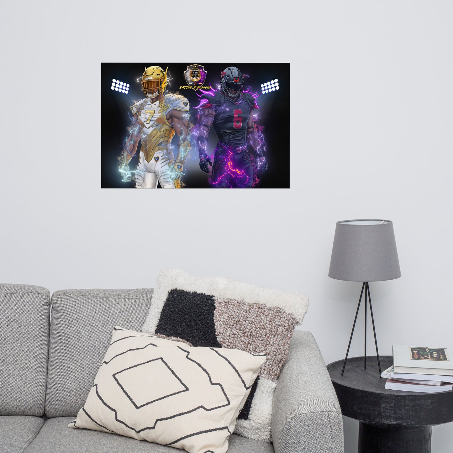Playmaker Faith vs Dark Football Players Poster