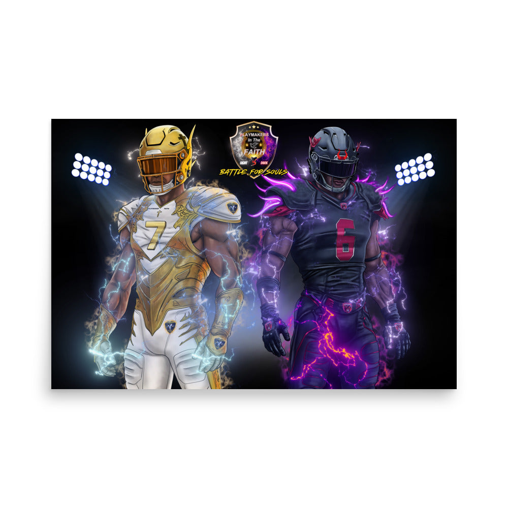 Playmaker Faith vs Dark Football Players Poster