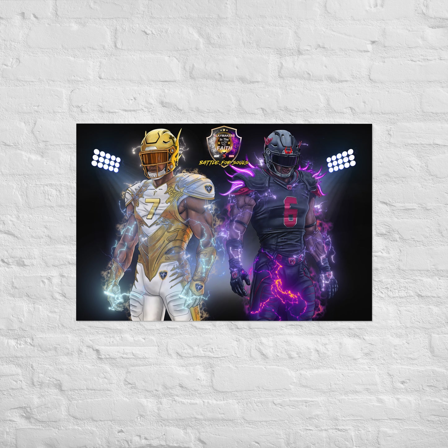 Playmaker Faith vs Dark Football Players Poster
