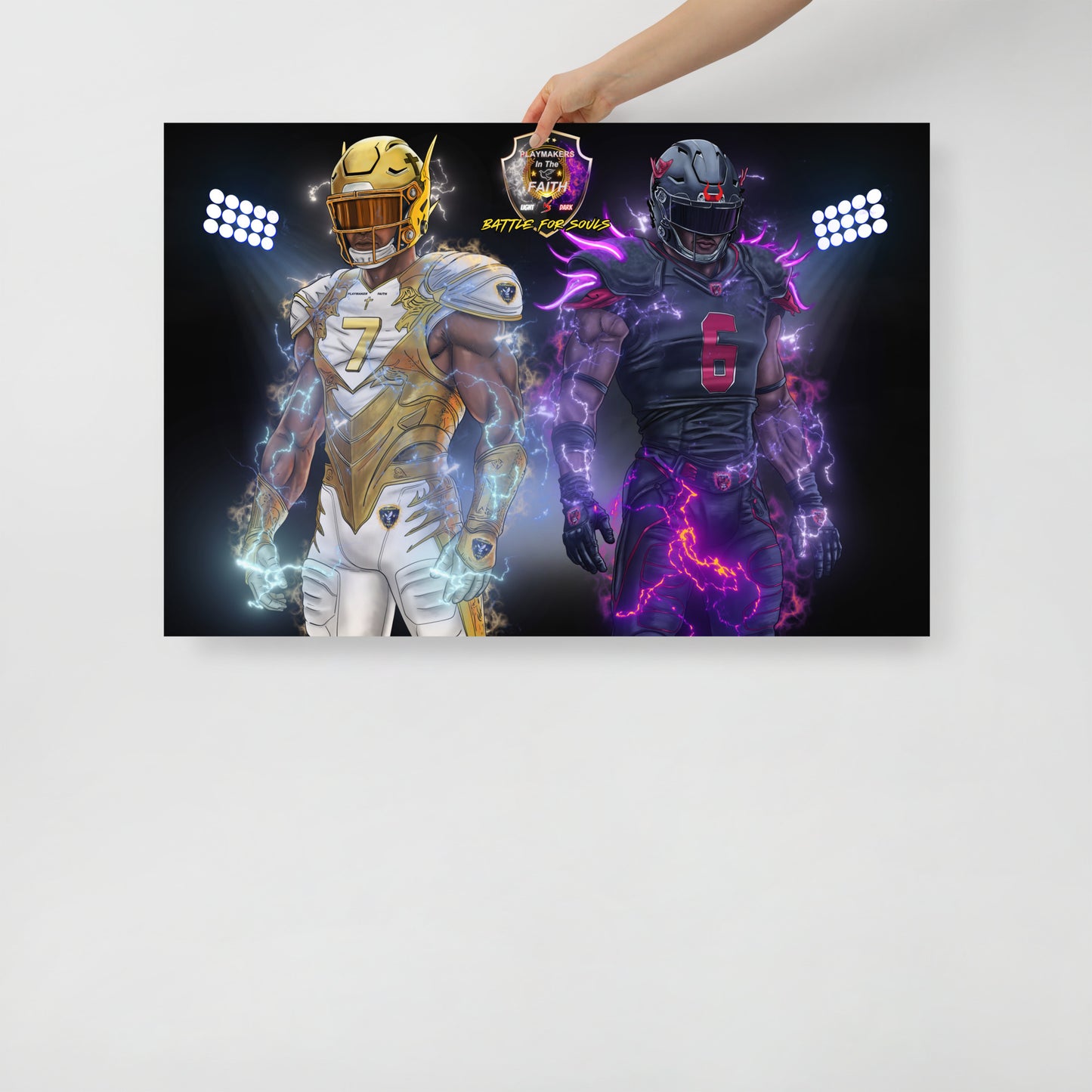 Playmaker Faith vs Dark Football Players Poster