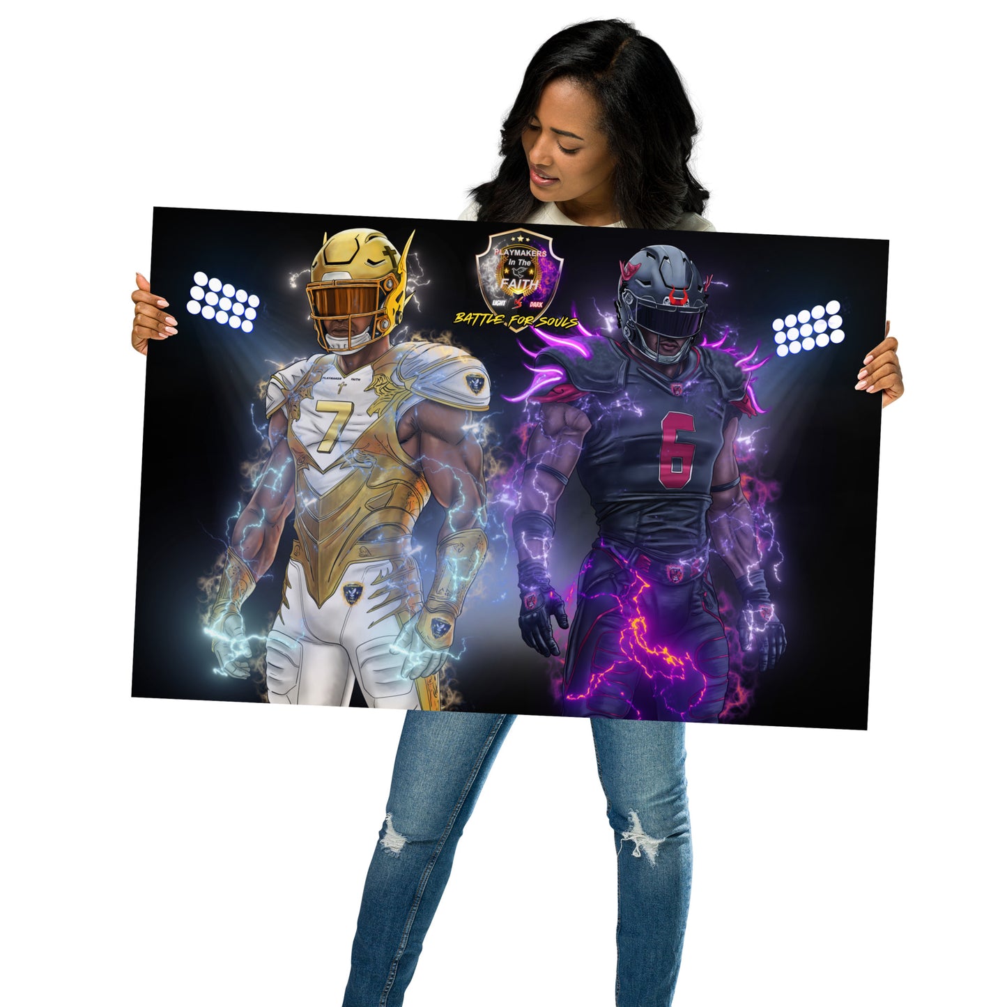 Playmaker Faith vs Dark Football Players Poster