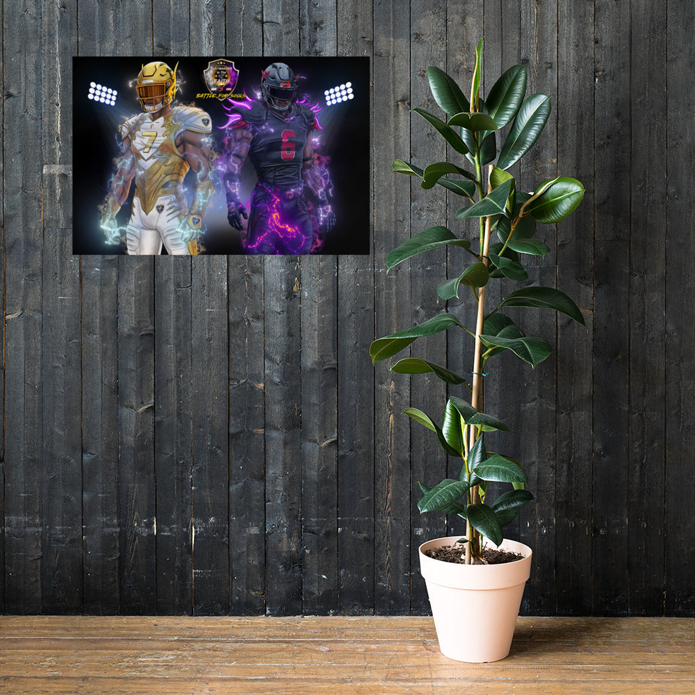 Playmaker Faith vs Dark Football Players Poster