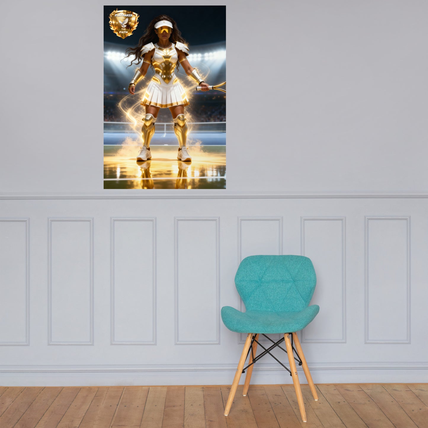 Playmaker In The Faith Women's Tennis Poster