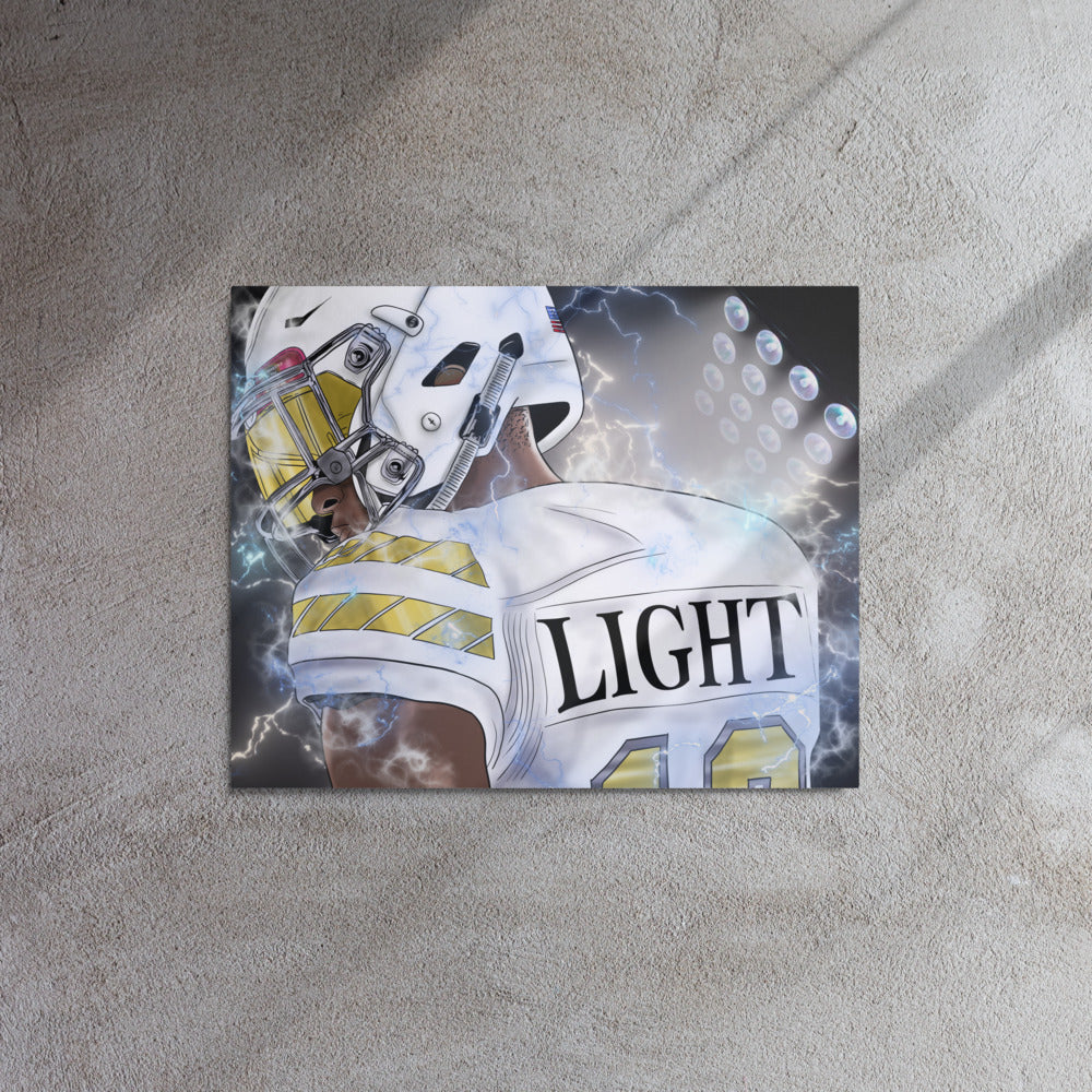 Playmaker In The Faith Back Metal prints