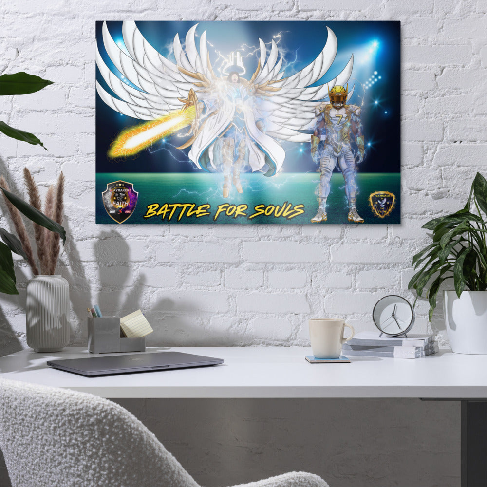 Playmaker In The Faith Angel & Player 7 Metal prints