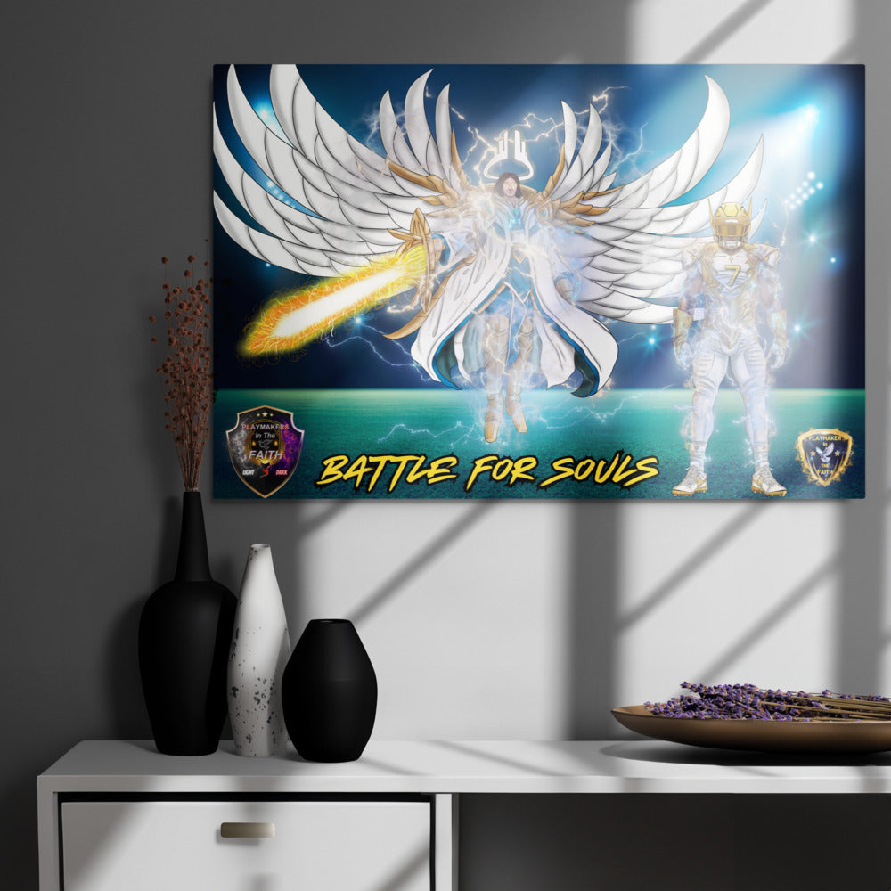 Playmaker In The Faith Angel & Player 7 Metal prints