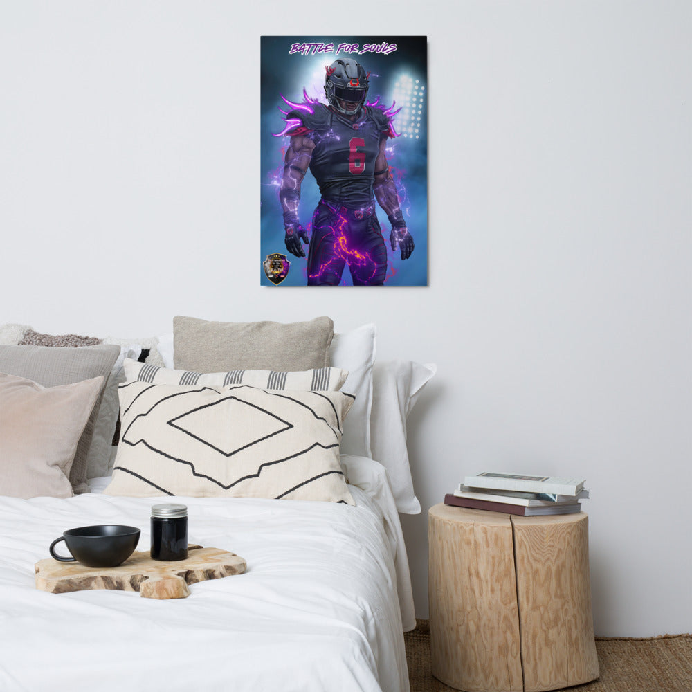 Playmaker In The Dark Player Football Level 2 Metal prints