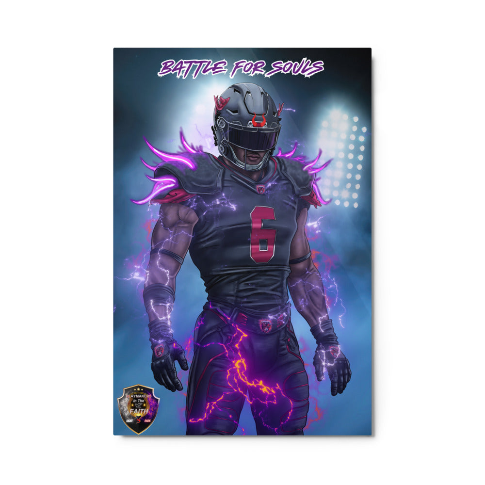 Playmaker In The Dark Player Football Level 2 Metal prints