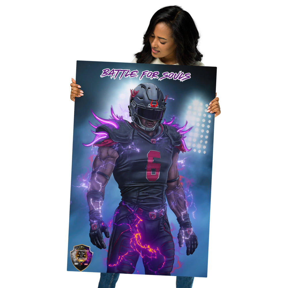 Playmaker In The Dark Player Football Level 2 Metal prints