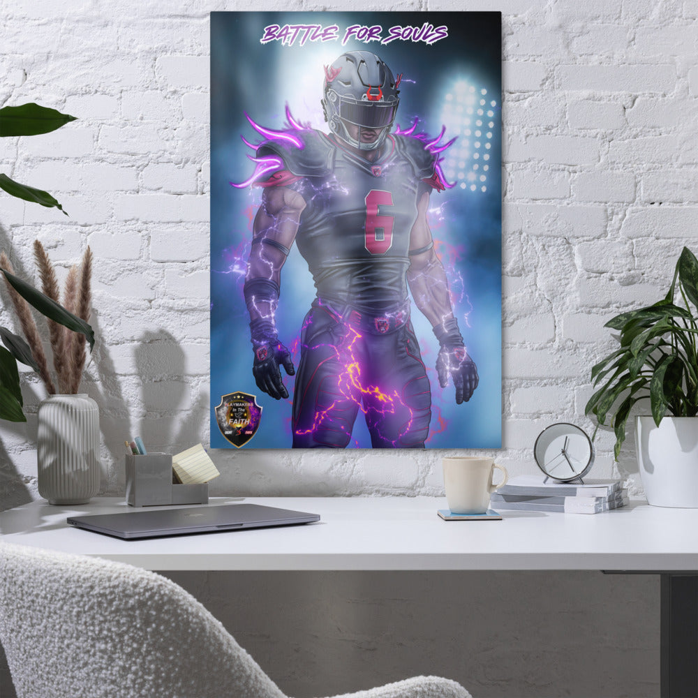 Playmaker In The Dark Player Football Level 2 Metal prints