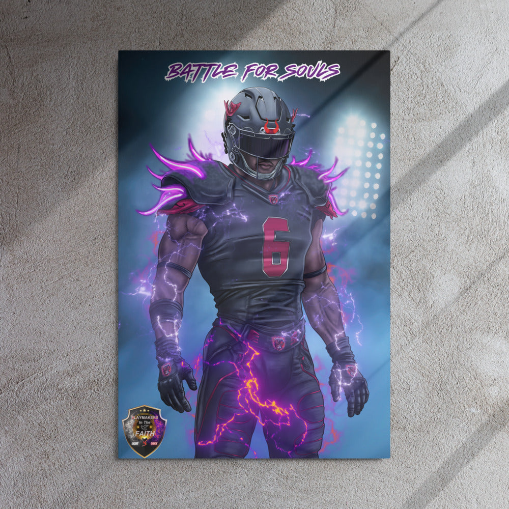 Playmaker In The Dark Player Football Level 2 Metal prints