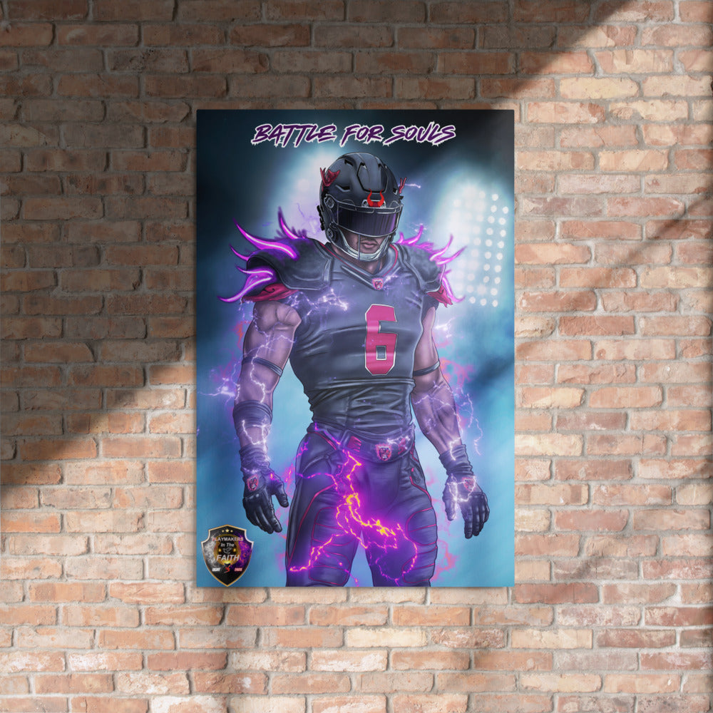 Playmaker In The Dark Player Football Level 2 Metal prints