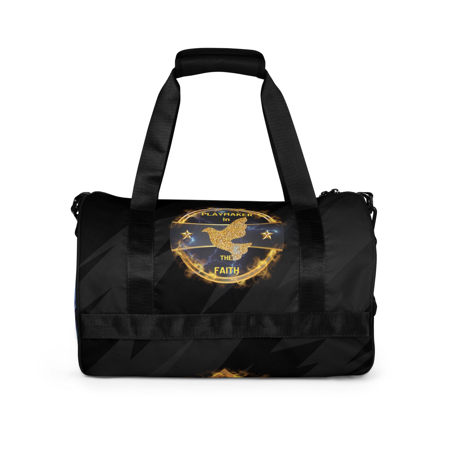 Playmaker In The Faith Fire Logo All-over print gym bag