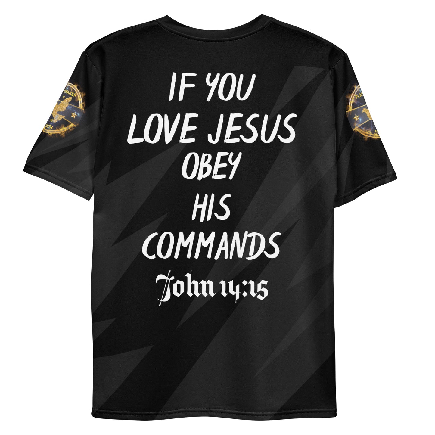 If You Love Jesus Obey His Commands Playmaker Shields Men's t-shirt