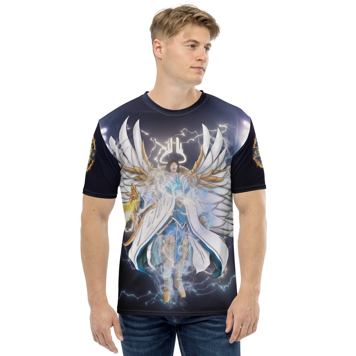 Light v.s Dark Angel w/ Playmaker Fire Logo Men's t-shirt