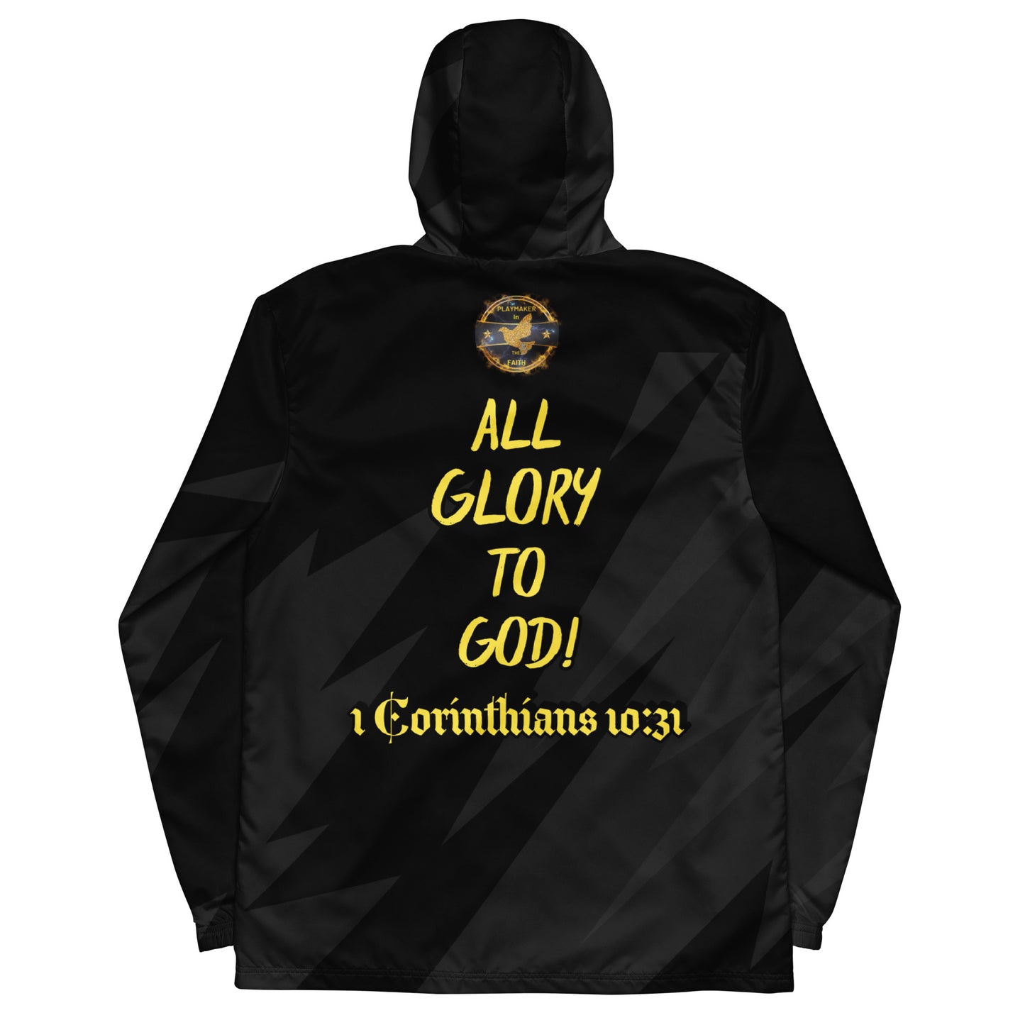 Black Playmaker In The Faith Men’s windbreaker