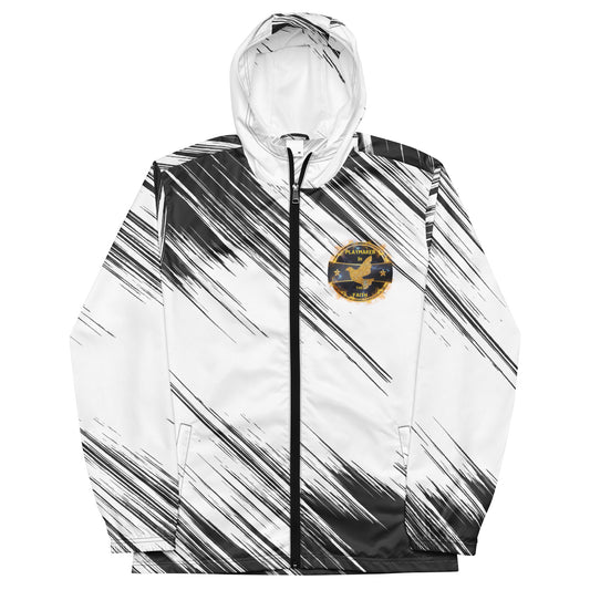 White & Black Playmakers Shield Men’s windbreaker