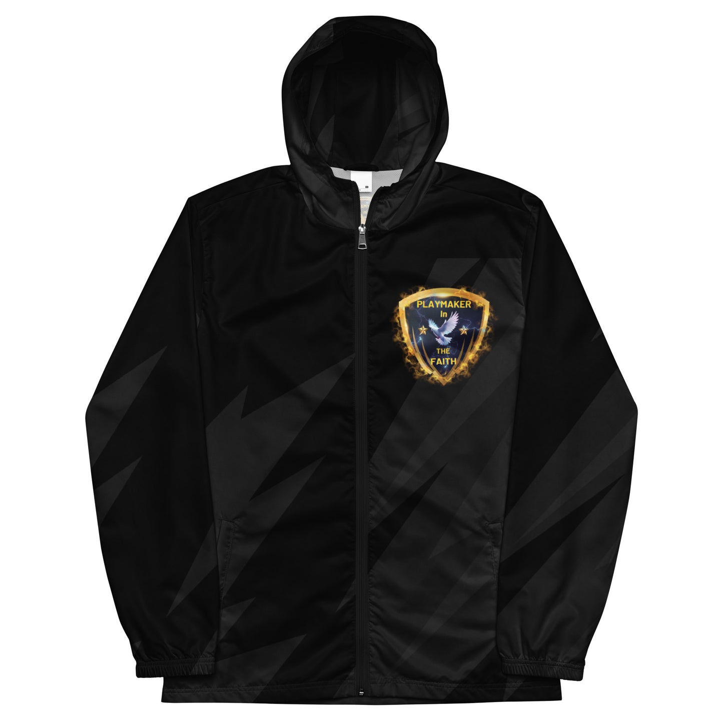 Black Playmaker In The Faith Men’s windbreaker