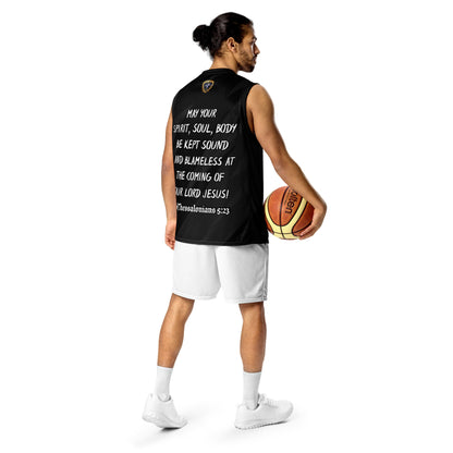 Universal Athlete Mind Body Spirit Recycled unisex basketball jersey