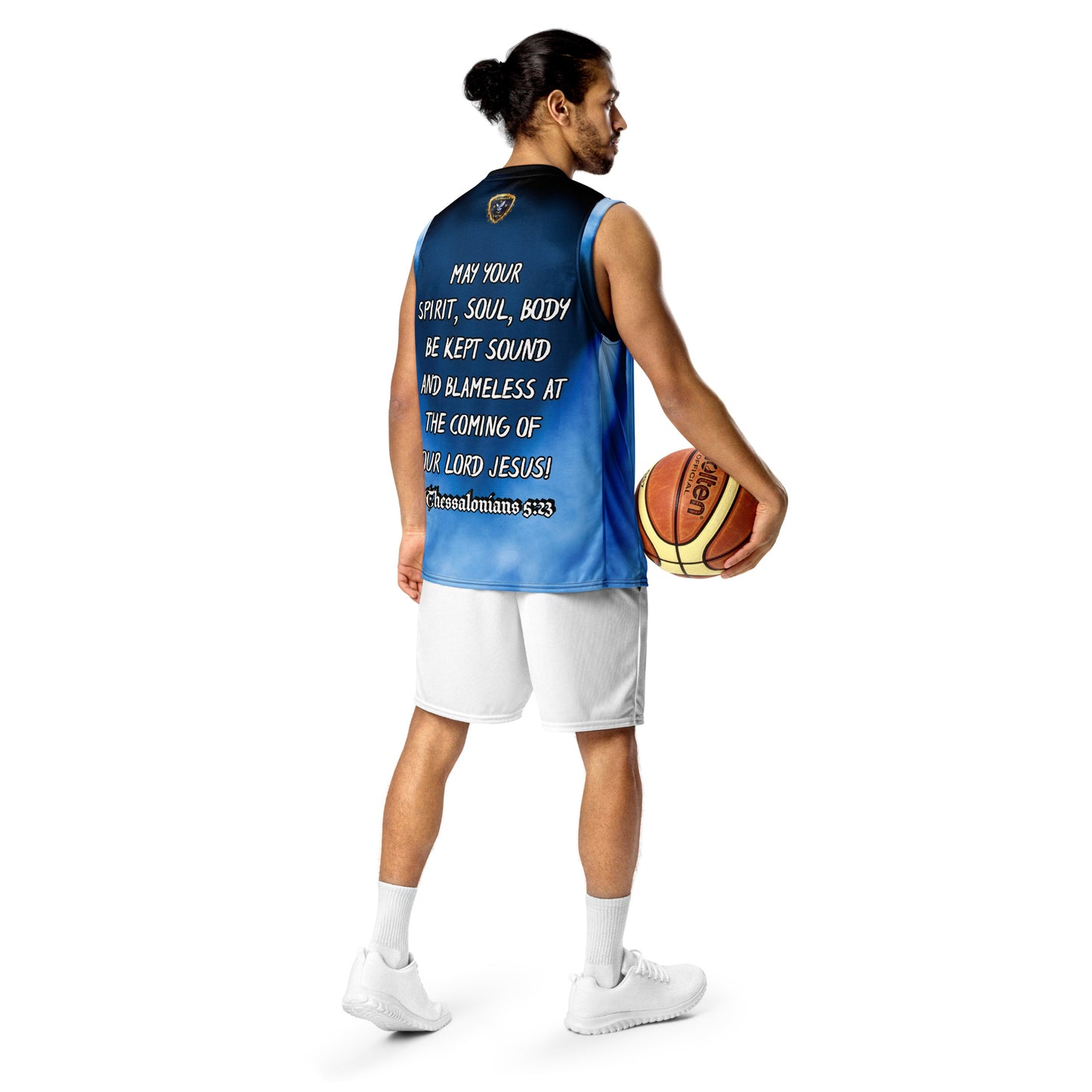 Universal Athlete Light Blue Recycled unisex basketball jersey