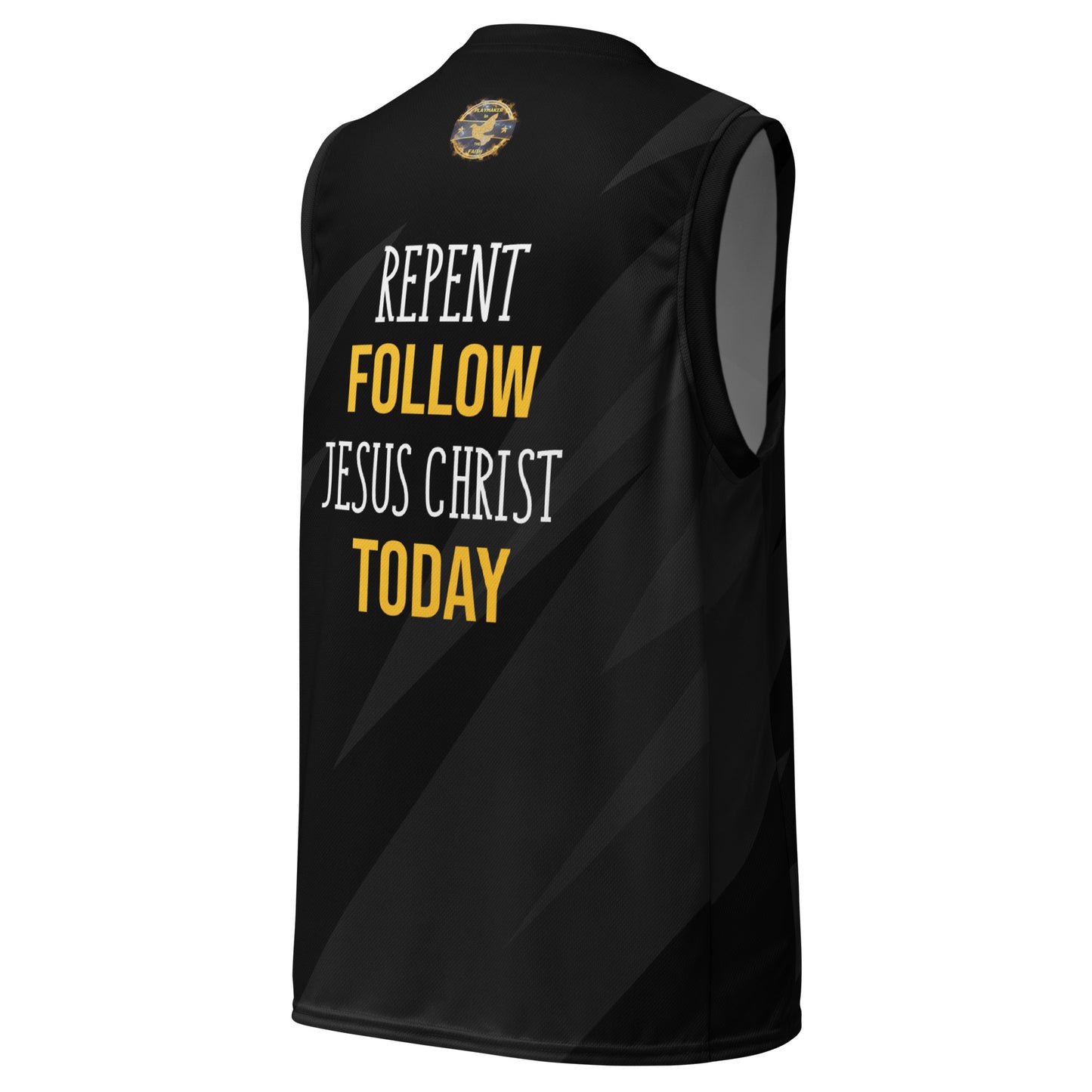 Repent & Follow Jesus Recycled unisex basketball jersey