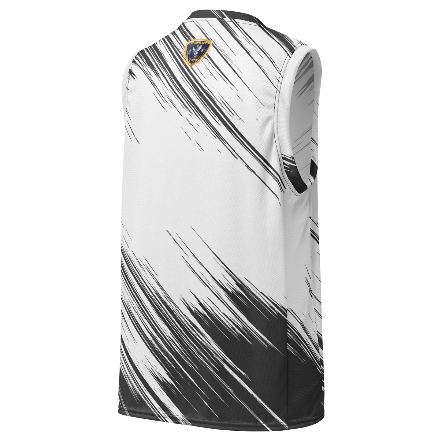 Universal Athlete Black & White Recycled unisex basketball jersey