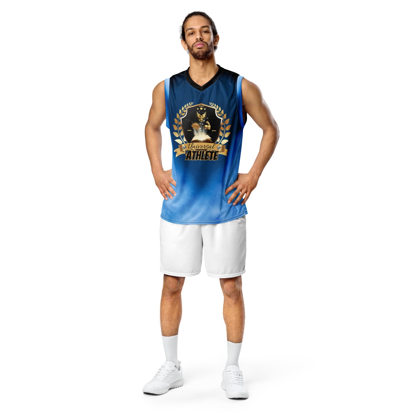 Universal Athlete Light Blue Recycled unisex basketball jersey