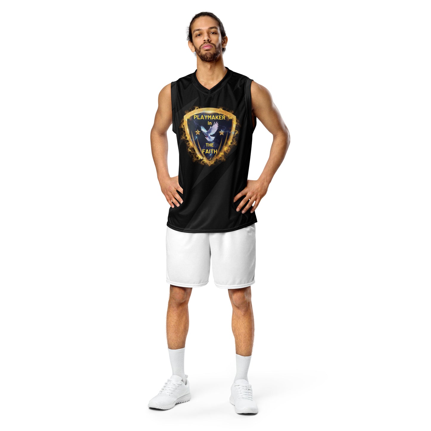 Repent & Follow Jesus Recycled unisex basketball jersey