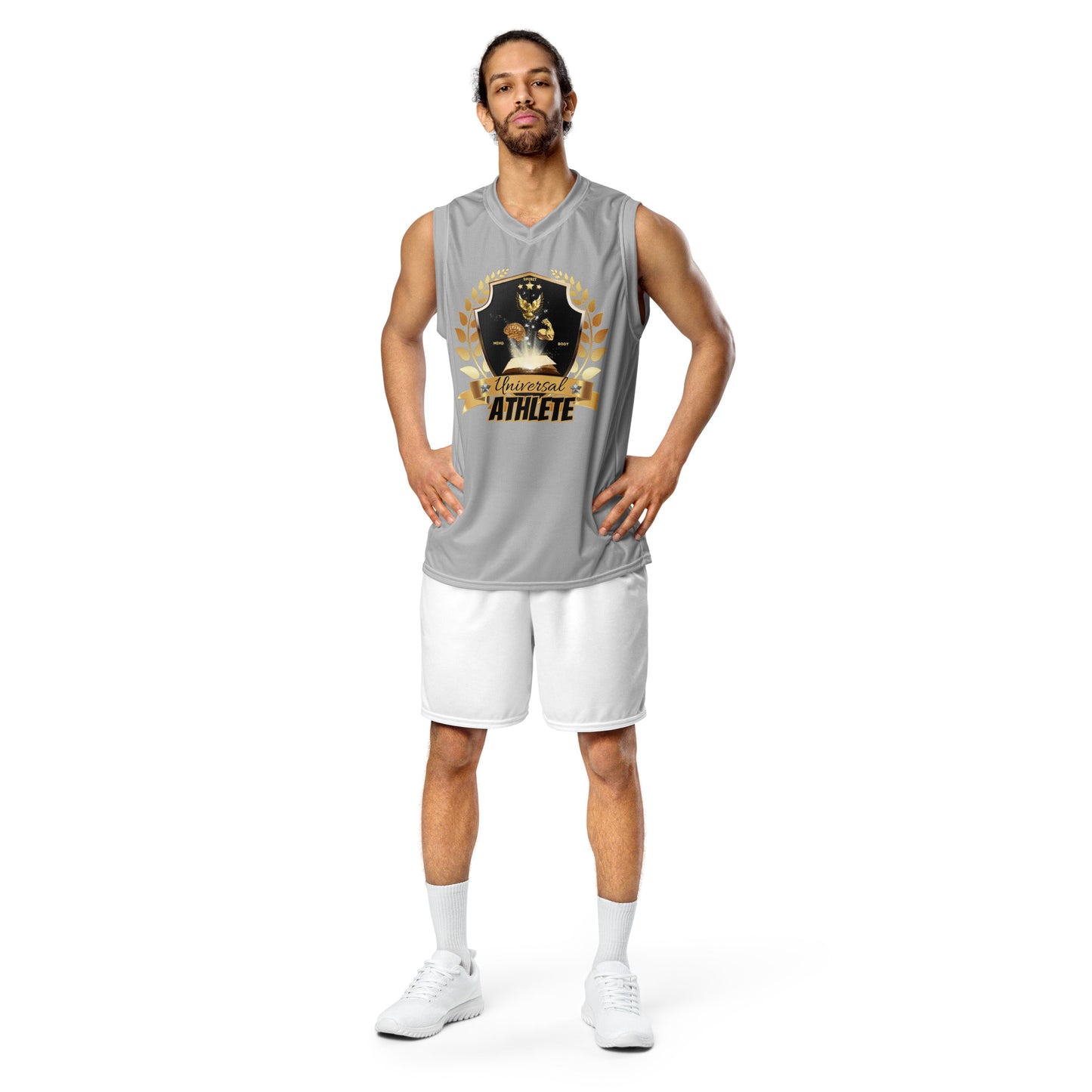 Universal Athlete Compromising Quote Recycled unisex basketball jersey