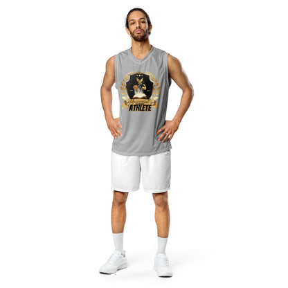 Universal Athlete Compromising Quote Recycled unisex basketball jersey