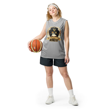 Universal Athlete Compromising Quote Recycled unisex basketball jersey