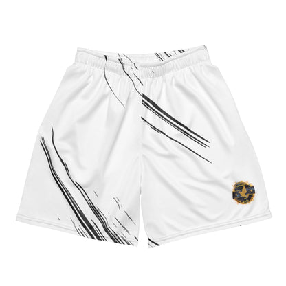 White& Black Playmaker In The Faith Unisex mesh shorts