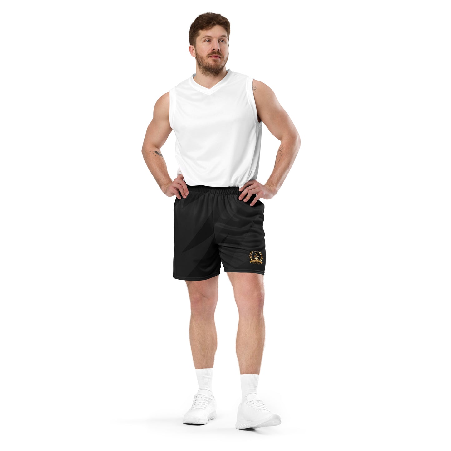 Universal Athlete Black Unisex mesh shorts