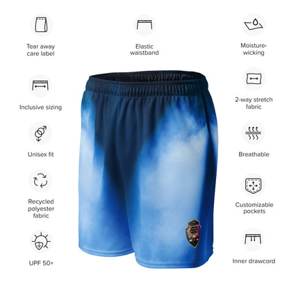 Blue & White Unisex mesh shorts