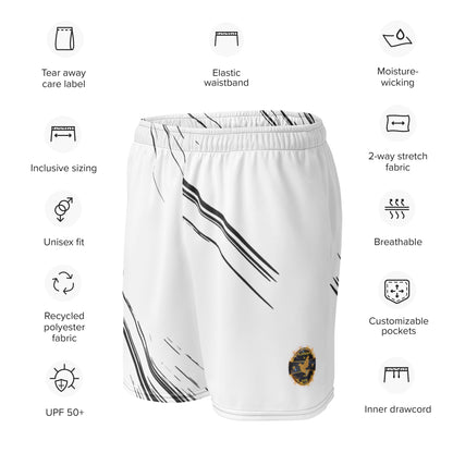 White& Black Playmaker In The Faith Unisex mesh shorts