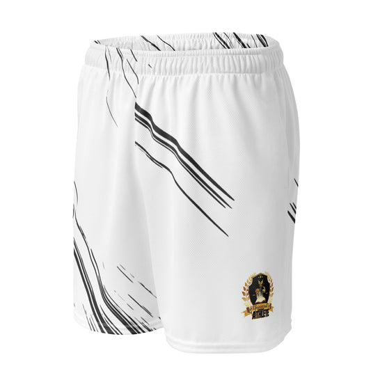 Universal Athlete Black & White Unisex mesh shorts