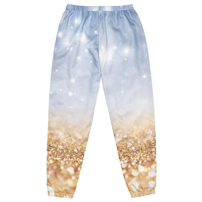 Silver White & Gold Unisex track pants