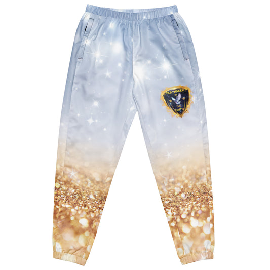 Silver White & Gold Unisex track pants