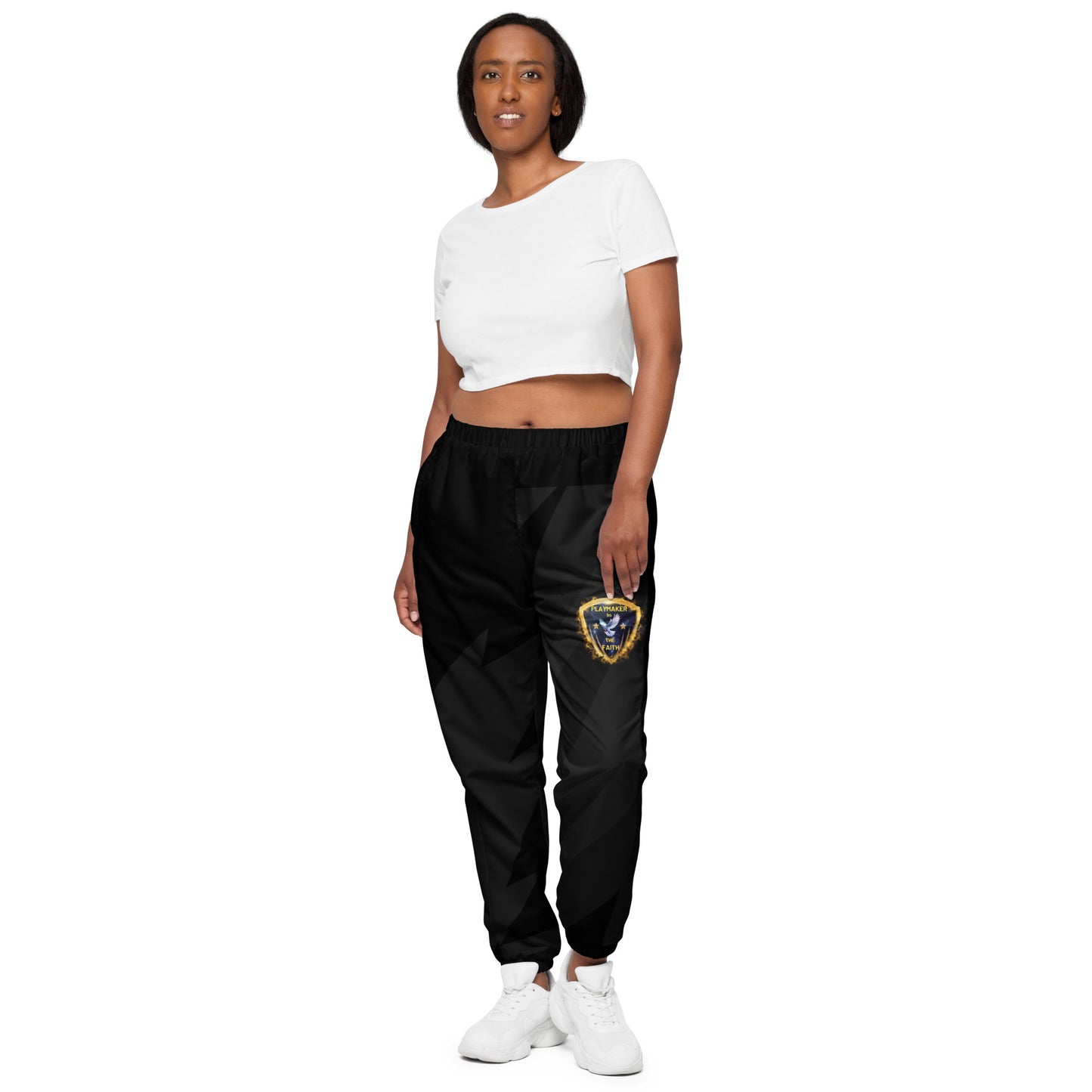 Black "Playmaker Logo" Unisex track pants