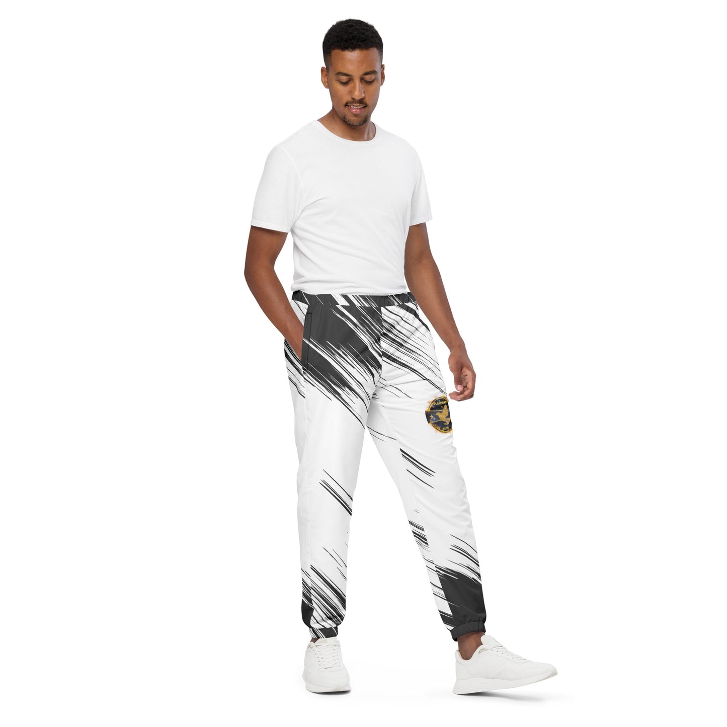 Black & White Playmakers Light vs Dark Logo Unisex track pants