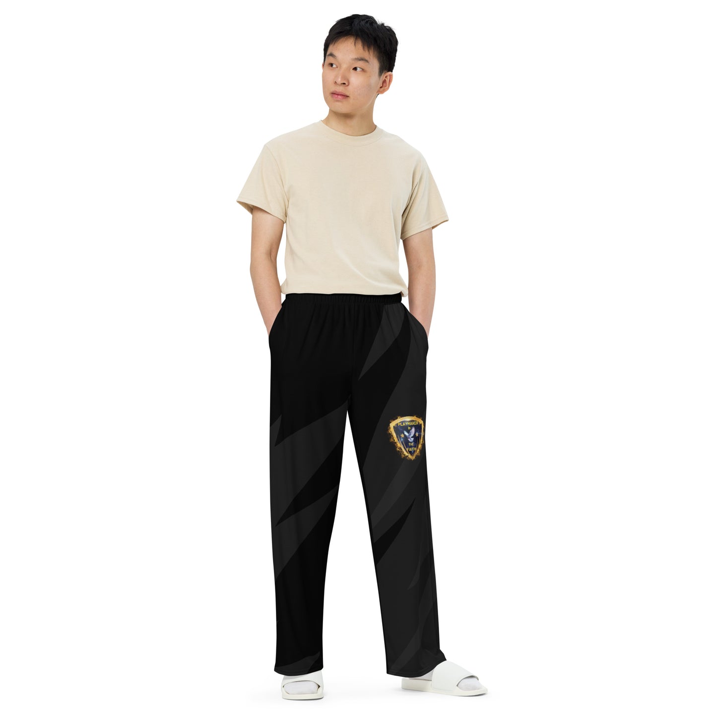 Playmaker Logo All-over print unisex wide-leg pants