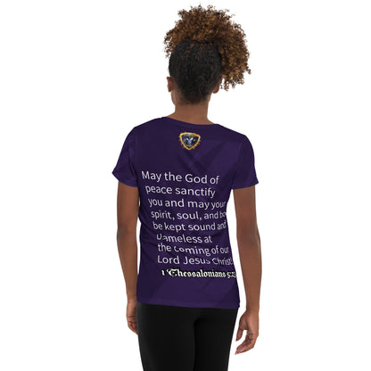 Universal Athlete Spirit Soul Body Purple All-Over Print Women's Athletic T-shirt