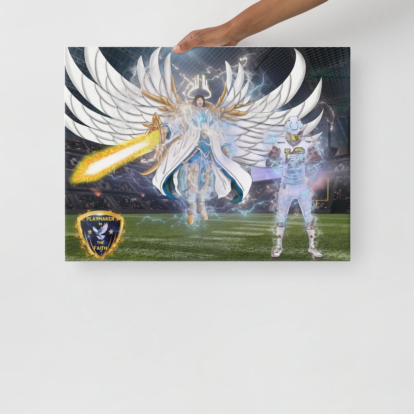 Playmaker In The Faith Angel & Player Canvas