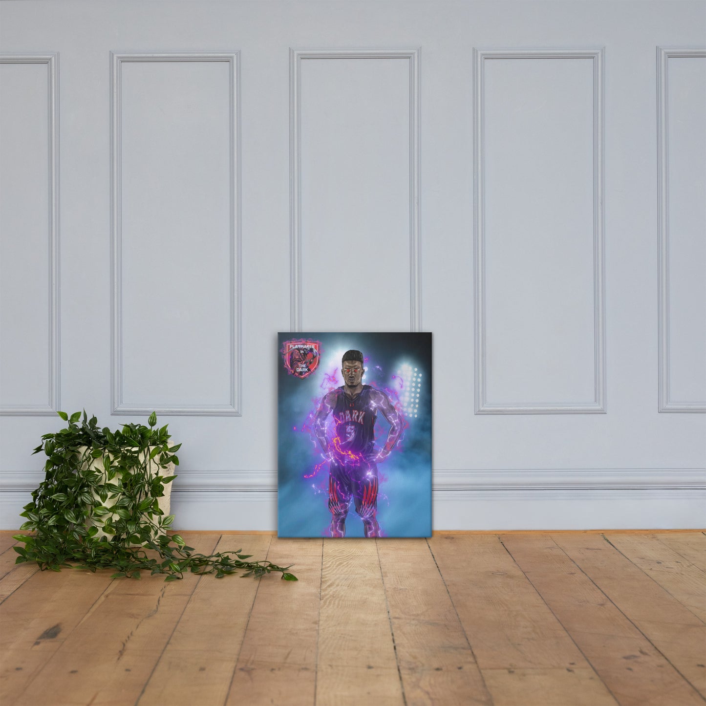 Playmaker In The Dark Basketball Player Canvas