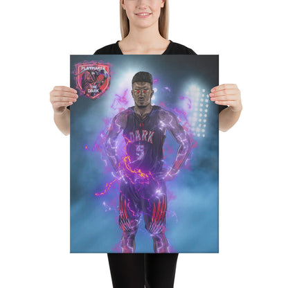 Playmaker In The Dark Basketball Player Canvas