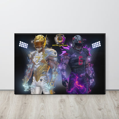 Playmaker Faith vs Dark Football Players Canvas