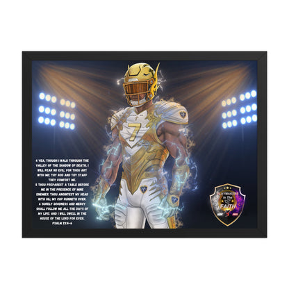 Playmaker In The Faith Psalm 23 Framed poster