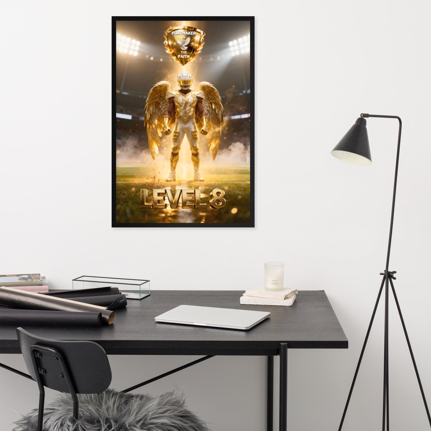 Playmaker In The Faith LEVEL 8 Framed poster