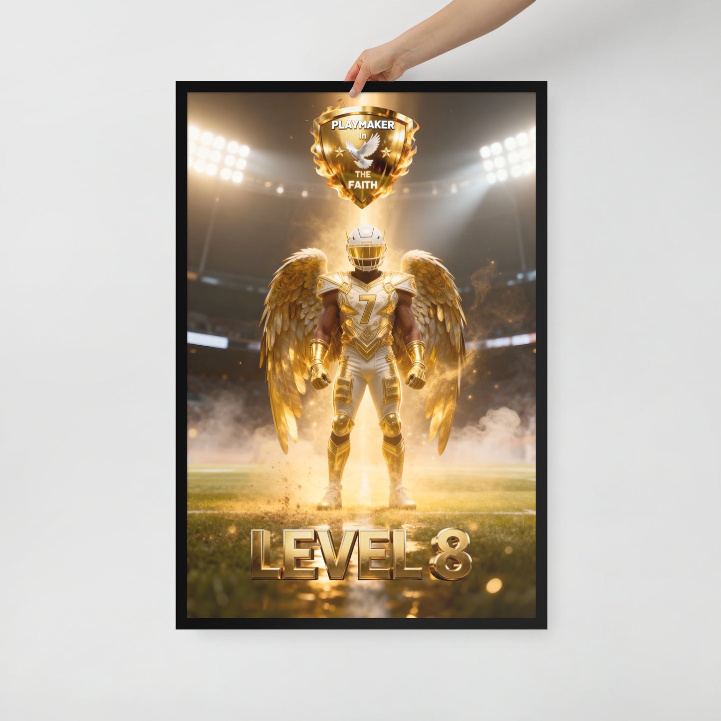 Playmaker In The Faith LEVEL 8 Framed poster