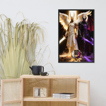 Michael vs Helel Framed poster